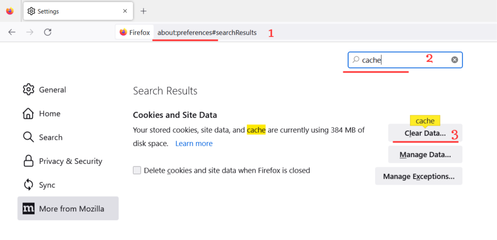 آموزش پاک کردن کش در برنامههای مختلف 8 پاک کردن cash مرورگر Mozilla Firefox