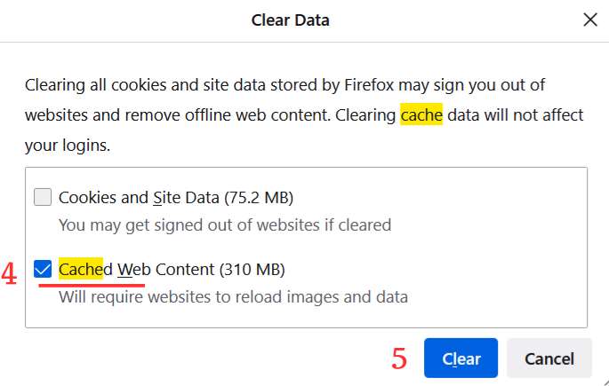 آموزش پاک کردن کش در برنامههای مختلف 9 پاک کردن cash مرورگر Mozilla Firefox