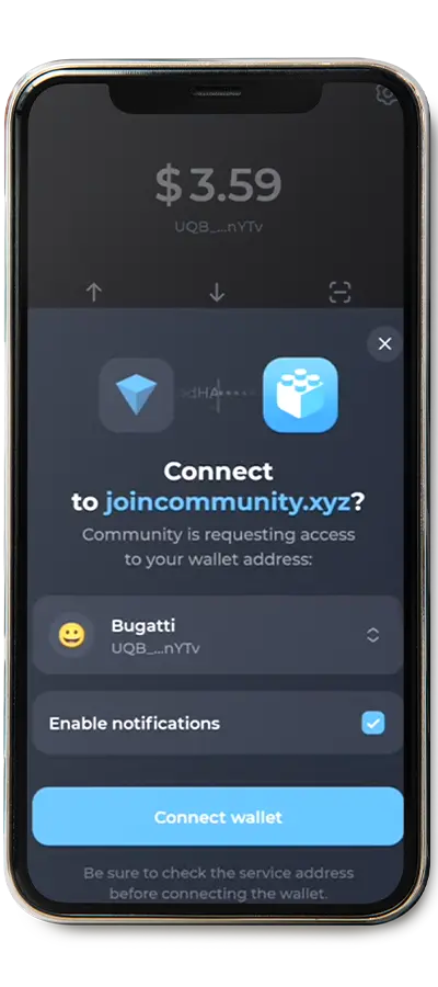 گزینه Connect wallet