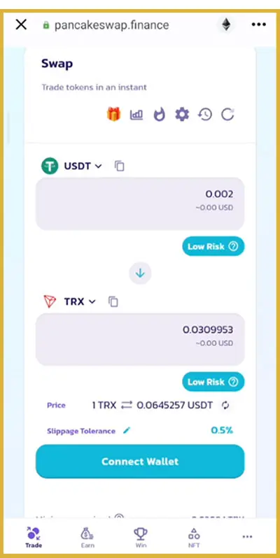 تبدیل تتر به ترون