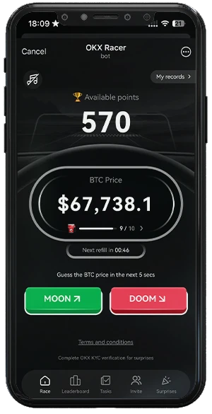 ایردراپ اوکی اکس - آموزش دریافت ایردراپ تلگرامی صرافی OKX 3 حدس کاهش قیمت در ربات okx