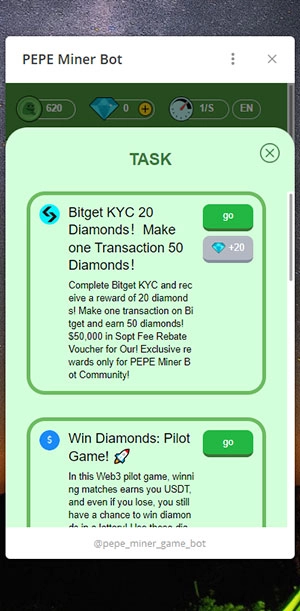 ایردراپ پپه ماینر چیست؟ آموزش کامل pepe miner bot 5 تسک برای پاداش بیشتر