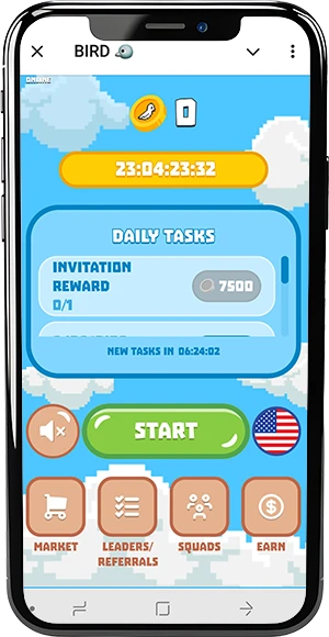 آموزش دریافت ایردراپ bird تلگرام 1 صفحه اصلی بازی تلگرامی bird