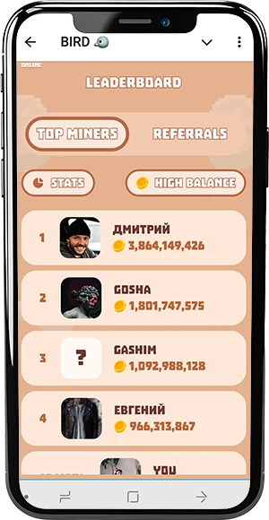 آموزش دریافت ایردراپ bird تلگرام 5 Leaders در ایردراپ bird