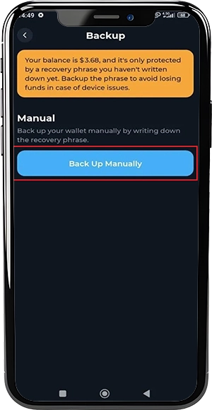 نحوه انتقال تون کیپر به گوشی جدید (آموزش تصویری) 2 گزینه Back Up Manually در تون کیپر