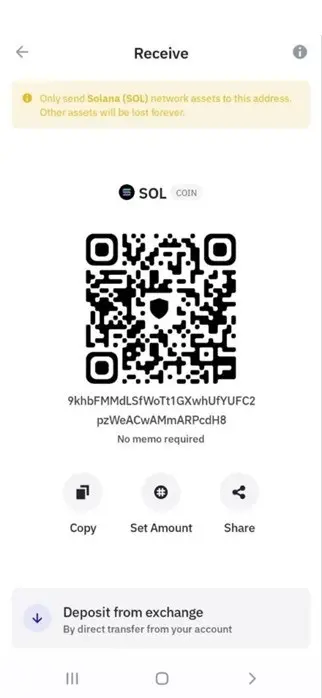 خرید و فروش سولانا در تراست ولت