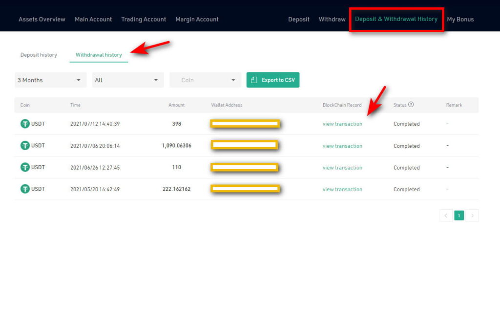 دریافت TxID در صرافی کوکوین (Kucoin)