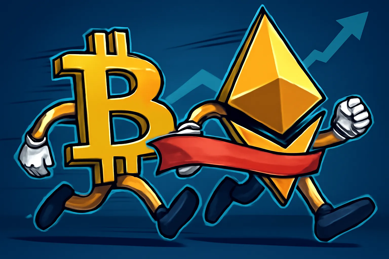 ETH از BTC جلو می‌زند